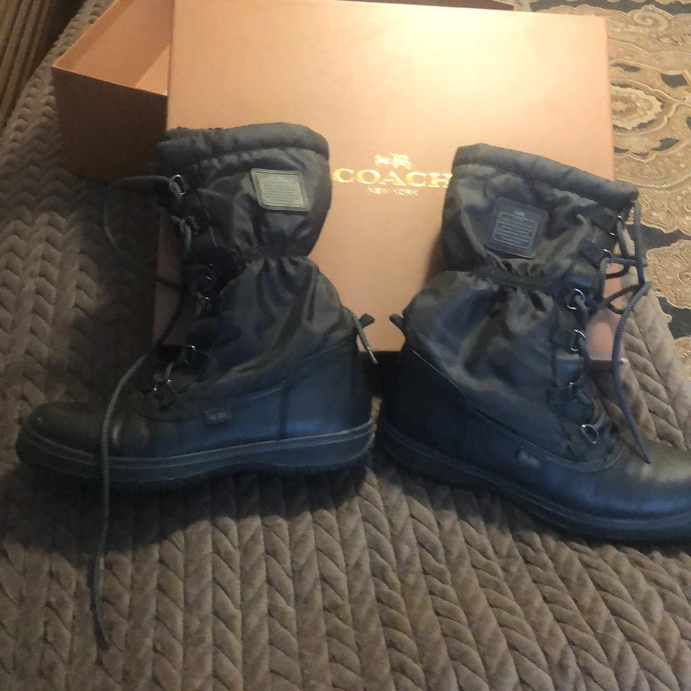 COACH black winter boots